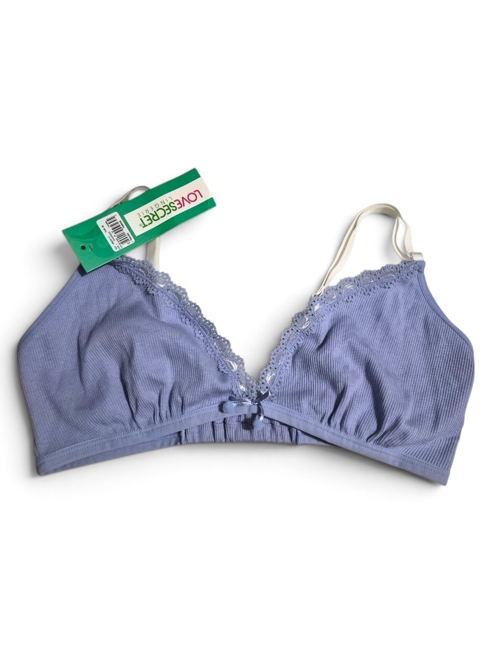 Lilac Lace-Trim Wireless Bralette
